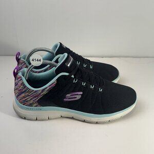 Skechers Flex Appeal 4.0 Womens Size 10 Black Athletic Sneakers